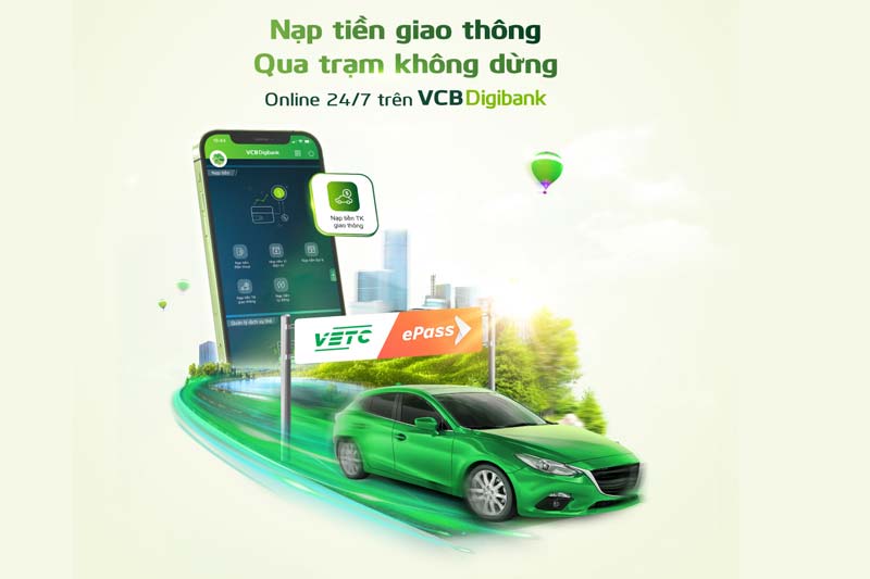 Nạp Tiền VETC Qua Vietcombank Digibank