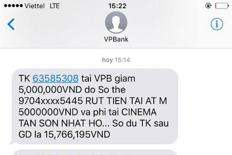 Xem Lịch Sử Giao Dịch VPBank Qua Tin Nhắn SMS