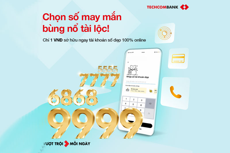 Mở Tài Khoản Số Đẹp Techcombank