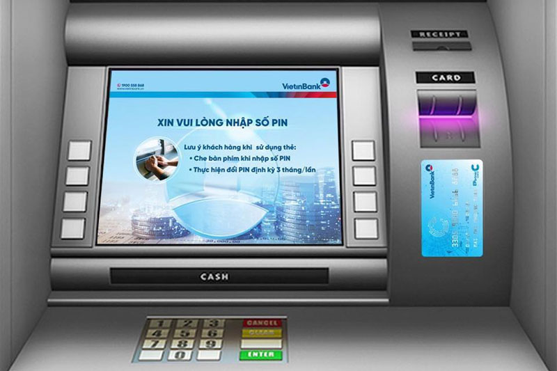 nhập mã PIN thẻ Vietinbank của bạn
