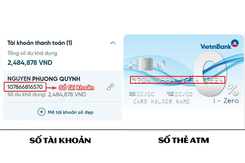 Phân Biệt Số Tài Khoản Với Số Thẻ Vietinbank
